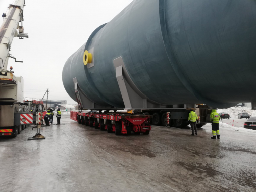 210tn tank relocation from production hall to storage area 