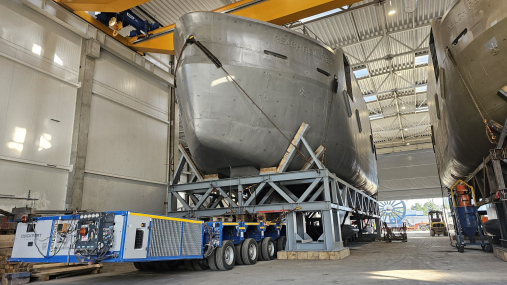 140tn ship relocation in Klaipeda 